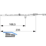 MACO MM Stulpverl�ngerung i.S. verl�ngerbar f�r Bodenschwelle 18L, L=235 mm