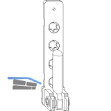 MACO Ecklager PVC, mit 7 mm Tragezapfen L= 3 mm, 100 kg, wei� (206586)