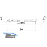 MACO Kippschlie�teil PVC Bodenschwelle MAICO TRANSIT FT 24 mm universal silber