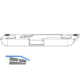 MACO Kippschlie�teil iS waagrecht 4 mm Falzluft, 13V, rechts, silber (357678)