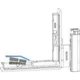 MACO Falzecklagerband DT160 mit �V, 12/18-13 mm, rechts, mit Unterlage, silber