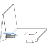 MACO MM Spaltabdeckung 13V, rechts oben, silber (357090)
