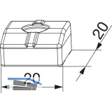 MACO Auflauf f�r Bodenschwelle, Fl�gelteil 10L, perlhellgrau RAL9022 (369789)