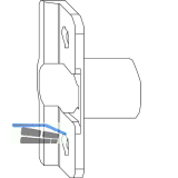MACO Anpressverschluss einbohrbar Rahmenteil, Eurofalz 20 mm 9V (97528)