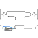MACO Kippschlie�teil iS waagrecht Eurofalz 24 13V, f�r Bodenschwelle, links