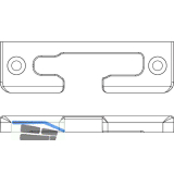 MACO Kippschlie�teil iS waagrecht Eurofalz 24 13V, f�r Bodenschwelle, rechts