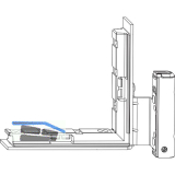 MACO Falzecklagerband DT130 mit �V 12/20-13 mm mit Unterlage links silber