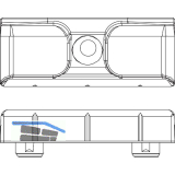 MACO Schlie�teil 12L, Eurofalz 20 mm, 9V, mit Positionszapfen 8x4 mm, silber