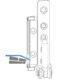 MACO Ecklager DT160, 12/20 mm, links, 160 kg, silber (227479)