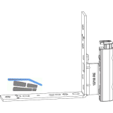 MACO Falzecklagerband DT160 mit �V, 12/20-13 mm, rechts, wei� (228642)
