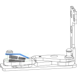 MACO Ecklager POWER f�r Bodenschwelle, 13V, rechts, silber (227286)