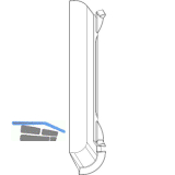 MACO Fr�sabdeckung Scherenlager DT160 4/15-9 und 4/18-9, links, grau