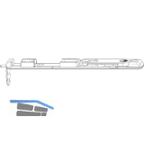 MACO MM Kantriegel unten MM-KS, Eurofalz FT 24 mm, 13V, L=170 mm, silber