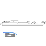 MACO MM Kantriegel oben MM-KS, f�r 4 mm Falzluft, R8, L=170 mm, silber