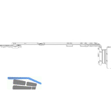 ROTO NX Axerarm P TiltFirst 12/20-13 Gr. 250 FFB 411-600 mm silber links