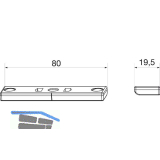 MACO Schlie�teil �ffnungsbegrenzung, 12L, Eurofalz 20-24 mm, silber (207432)