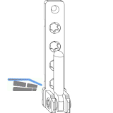 MACO Ecklager PVC, mit 7 mm Tragezapfen L=12 mm, 120 kg, silber (52764)