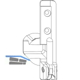 MACO Ecklager TO, 4/18 mm, links, 130 kg, silber (55238)