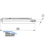 MACO MT Zweitscheregeh�use f�r PVC, K�MMERLING Eurodur 3S, silber (54665)