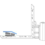 MACO Falzecklagerband DTuni ohne �V, 12/18- 9 mm, links, silber (52707)