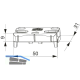 MACO Schlie�teil iS PVC 12/20-13, GEALAN/IVAPER/K�MMERLING, silber (96429)