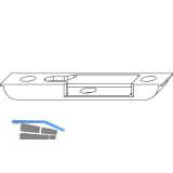 MACO Schlie�teil iS, Falzluft 4 mm, Versatz 9 mm, rechts, silber (96565)