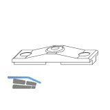 MACO Hebeschlie�teil f. Rund-/Schr�gfenster Euronut, Falzluft 12 mm (25924)