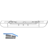 MACO Riegelschlie�teil mit 2 Schlitze, Falzluft 4 mm, Versatz 9 mm (23883)