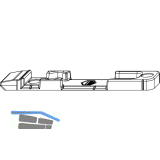 MACO Kippschlie�teil senkrecht, Falzluft 12 mm, Eurofalz 20 mm, 9V, uni (363300)