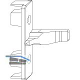 MACO Anpressverschluss Fl�gelteil 9V/13V f�r Beschlagsnut (94089)