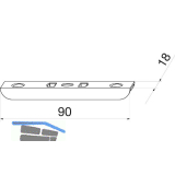 MACO Schlie�teil �ffnungsbegrenzung, 4L, 9V, silber (55988)