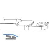 MACO Aufsteckschlie�teil f�r 3-flg. Fenster, f�r Verschlusszapfen (55039)