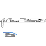 MACO Kantriegel unten, Eurofalz FT 18 mm, 9V, L=170 mm, silber (55167)