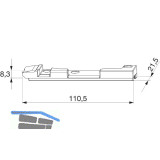 MACO Kippschlie�teil PVC 12/20-13, K�MMERLING, links, silber (33269)