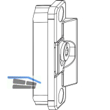 MACO Anpressverschluss verdeckt Fl�gelteil 9V f�r Beschlagsnut,silber (220219)