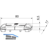 MACO Schlie�teil iS PVC 12/20-13, REHAU Geneo, silber (362358)