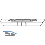 MACO Riegelschlie�teil mit 2 Schlitze, Falzluft 4 mm, Versatz 13 mm (209338)