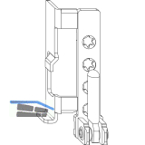 MACO Ecklager AS f�r Falzecklagerband mit �V, 12/18 mm, rechts, silber (54690)