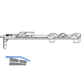 MACO MM Kantriegel oben rechts MM-KS, f�r Beschlagsnut, L=165mm, silber (214336)