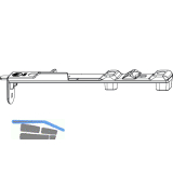 MACO MM Kantriegel oben links MM-KS, f�r Beschlagsnut, L=165 mm, silber (214337)