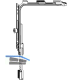 MACO MM Eckumlenkung f�r Schr�gfenster kurz 1 iS, senkr., verl�ngerbar (209655)