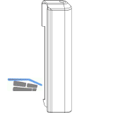 MACO Abdeckung Falzecklagerband AS/DTuni mit �V, titan, rechts (43592)