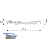 MACO Kippschlie�teil PVC 12/20-13, ALUPLAST/REHAU/SCH�CO, rechts, silber