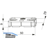 MACO Schlie�teil iS PVC 12/20-13, REHAU/OSMOPANE/VIVA PLAST, silber (96570)