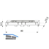 MACO Riegelschlie�teil PVC 12/20-13, REHAU/OSMOPANE/VIVA PLAST, silber (26460)