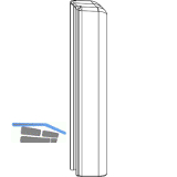 MACO Abdeckung Ecklagerband PVC, braun F5 (42186)