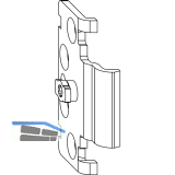 MACO Scherenlager TV f�r Rundbogen, Versatz 13 mm, 60 kg (55354)
