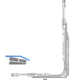 MACO MM Eckumlenkung SFG variabel 1250 mm 1iS mit Spreizhebel silber (202475)