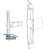 MACO Anpressverschluss einbohrbar Fl�gel- und Rahmenteil, 4 mm Falzluft (10928)