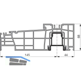 GU Thermostep 204 Grundk�rper Bodenschwelle L=6700 mm silber
